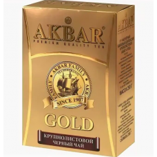 Чай Акбар Голд картон 250г крупный лист, Голд золотой