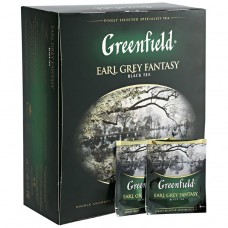 Чай Greenfield Earl Grey Fantasy (Гринфилд Эрл Грей Фэнтази) черный, 100 пак 