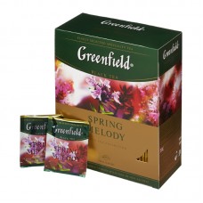 Чай Greenfield Spring Melody (Гринфилд Спринг Мелоди) черный 100 пак (9 шт в кор)