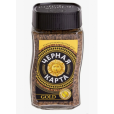 Кофе Чёрная Карта Голд стекло 95гр / Штраус