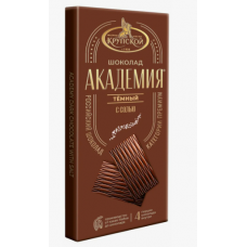 Шоколад Академия порционный темный с солью 88гр / ф-ка Крупская