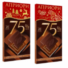  Шоколад Априори горький шоколад 75% какао 72гр